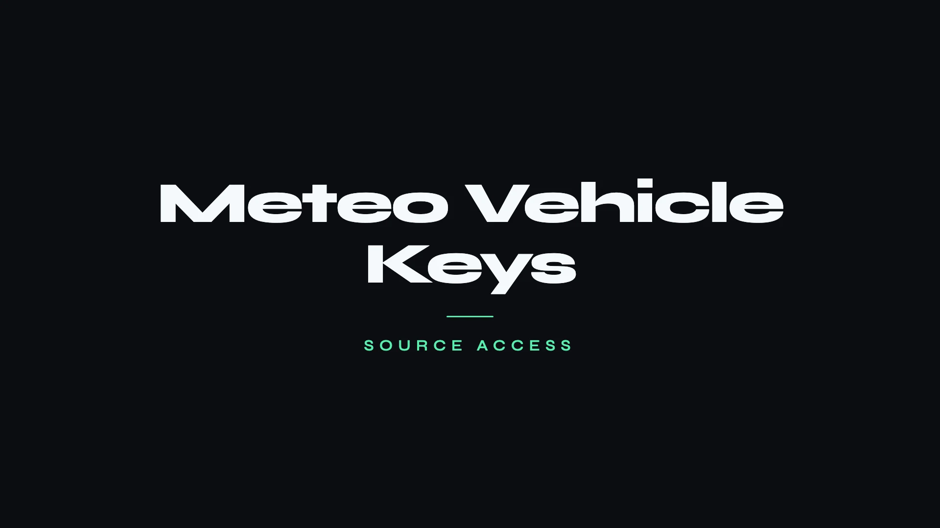 Meteo Vehicle Keys