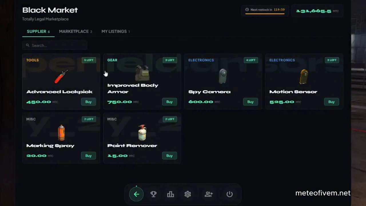 Crime Tablet & Black Market