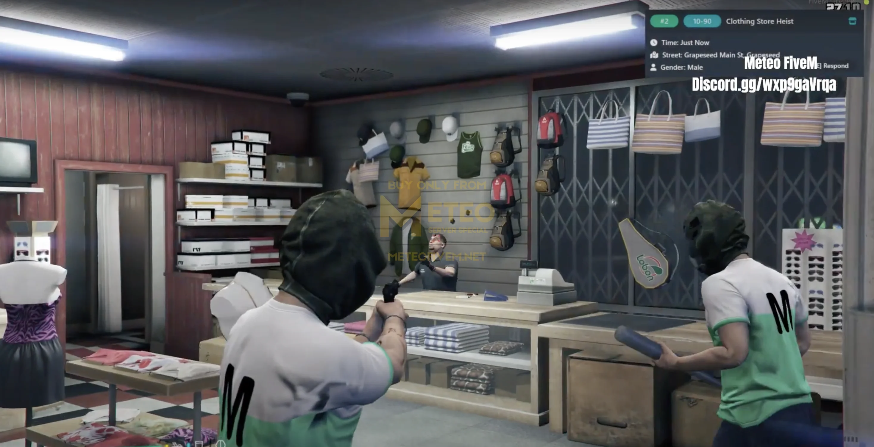 Prodigy RP Inspired Clothing Heist - Meteo Studios Fivem Server