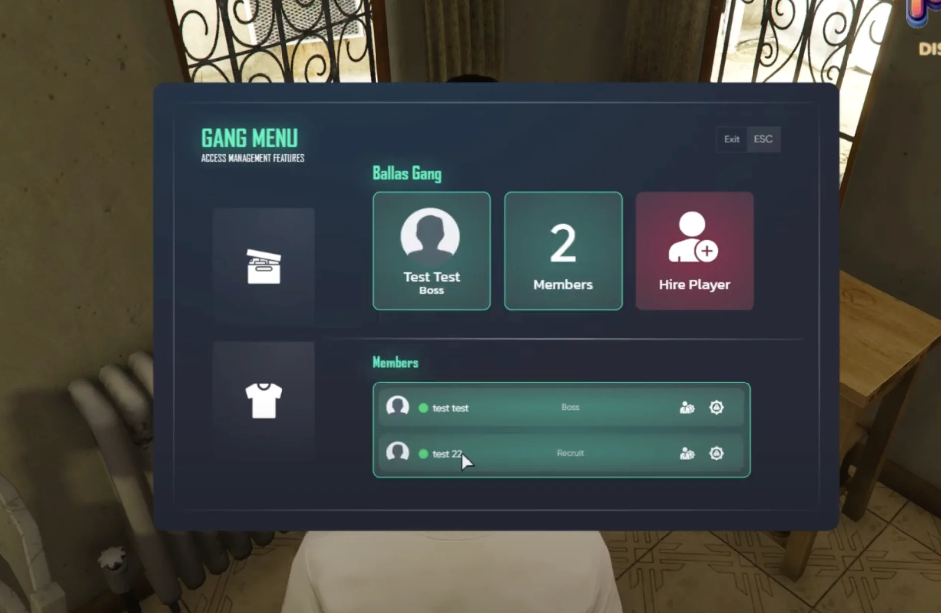 Meteo Fivem gang system screenshot 1