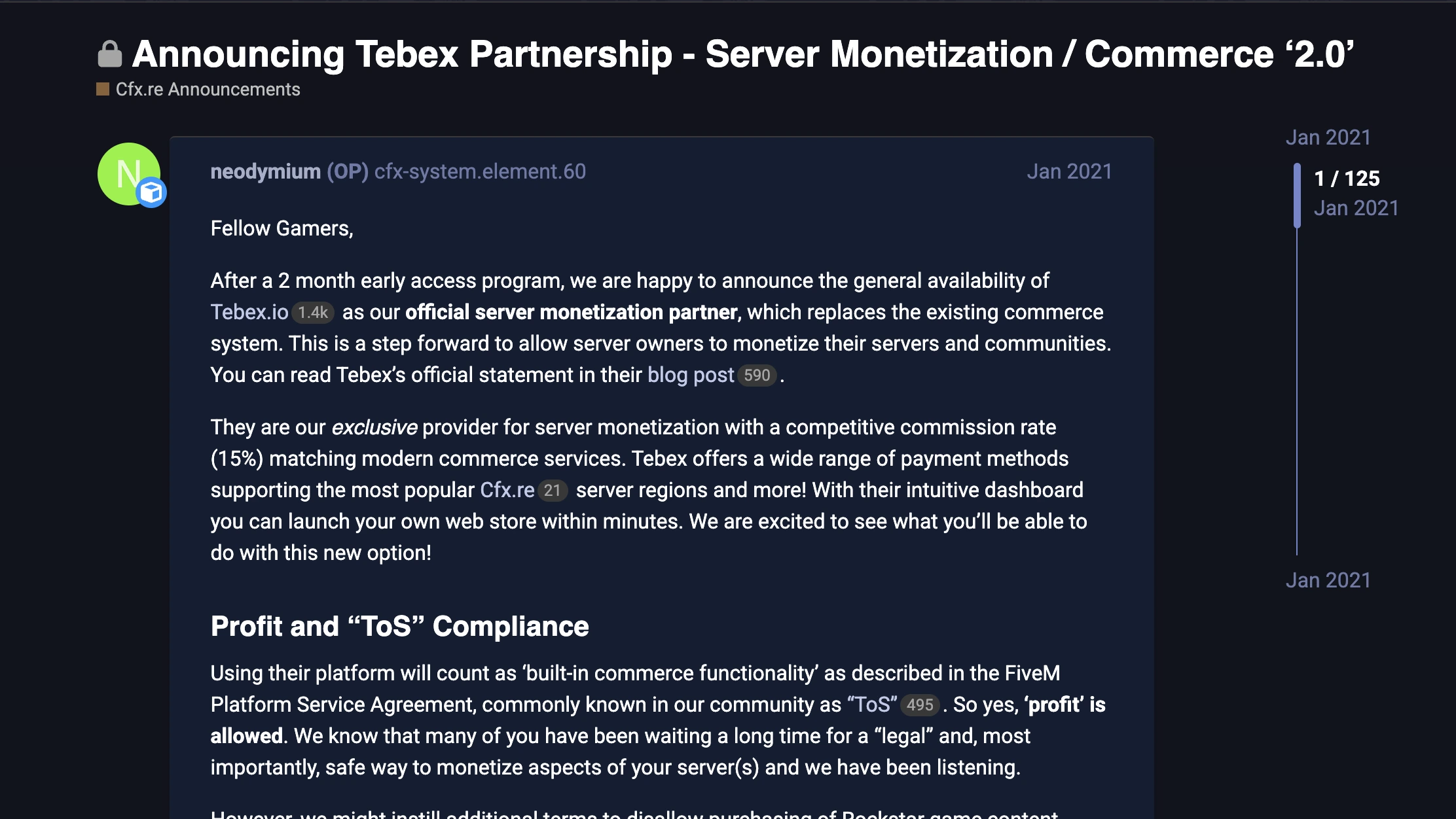 FiveM Tebex Official Partnership