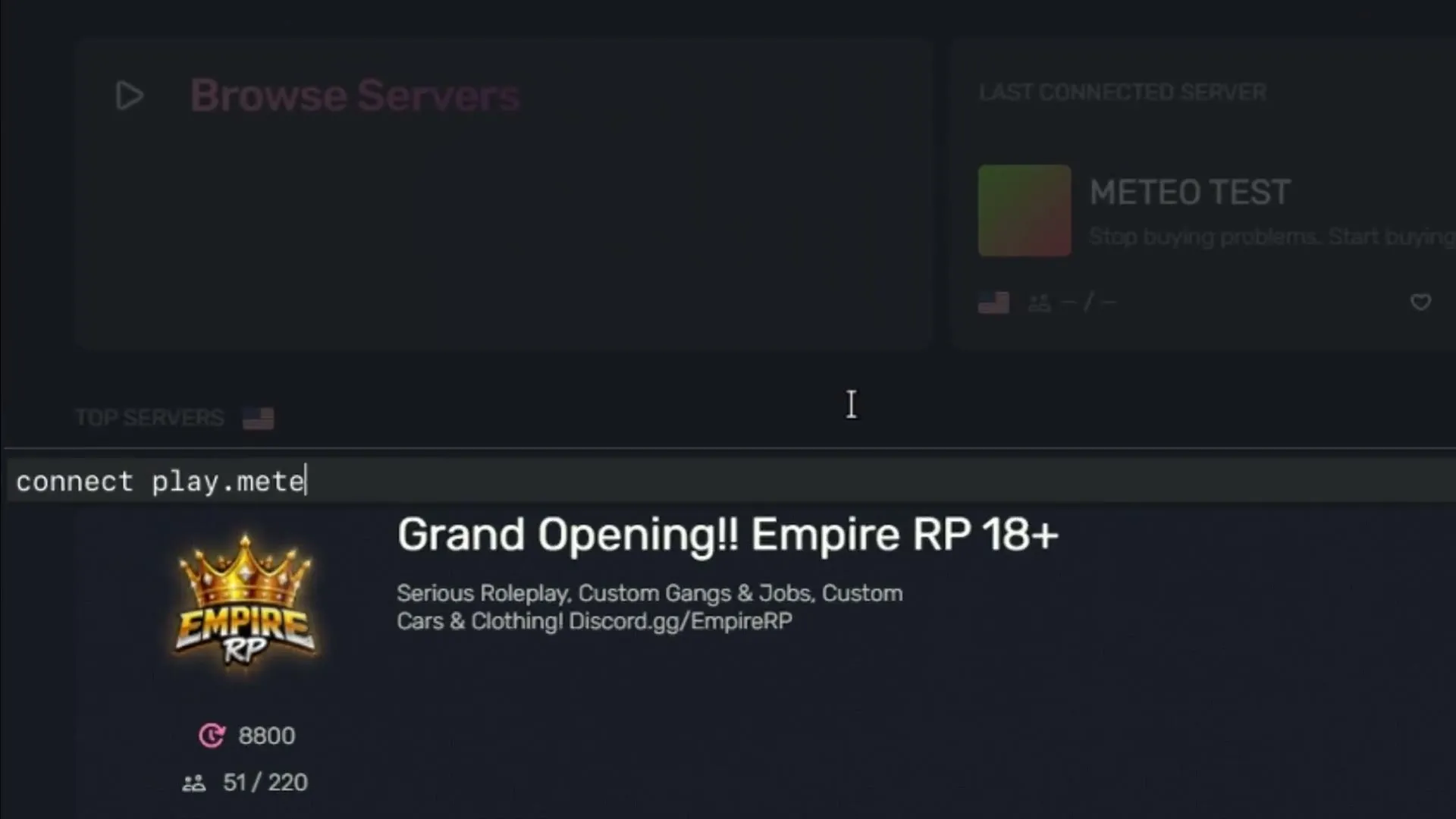 Meteo FiveM showcase server preview